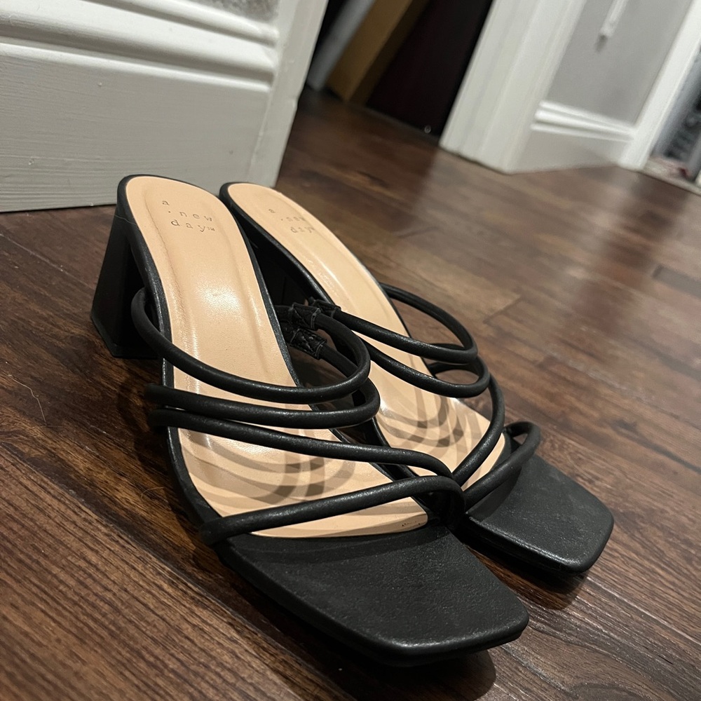 Black Strappy Women's Heels